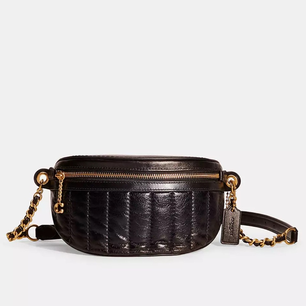 Coach Chain Belt bag with quilting